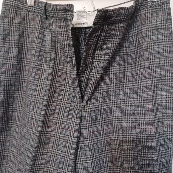 Glen Plaid Pants Dark Academia Career Work Office Size 14 Ankle Length Vintage - Picture 12 of 13